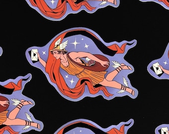 Happy Mail Hermes Sticker - greek mythology vinyl stickers, greek god sticker