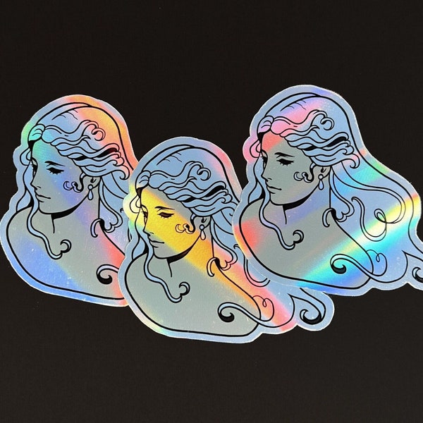 Greek goddess Aphrodite bust vinyl sticker, greek mythology stickers