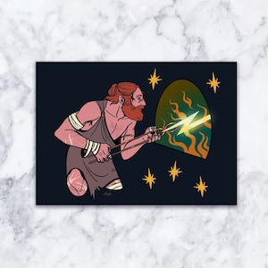 Hephaestus Art Print, greek mythology wall decor, Greek god of fire and blacksmiths