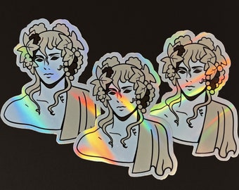 Dionysus bust vinyl sticker, greek mythology stickers, greek god sticker
