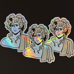 Dionysus bust vinyl sticker, greek mythology stickers, greek god sticker