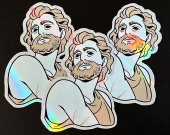 Greek god Hephaestus bust vinyl sticker, greek mythology stickers