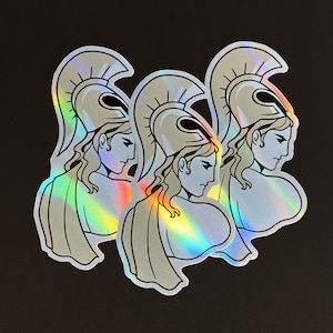 Greek god Ares bust vinyl sticker, greek mythology stickers