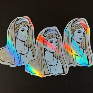 Greek goddess Hera bust vinyl sticker, greek mythology stickers