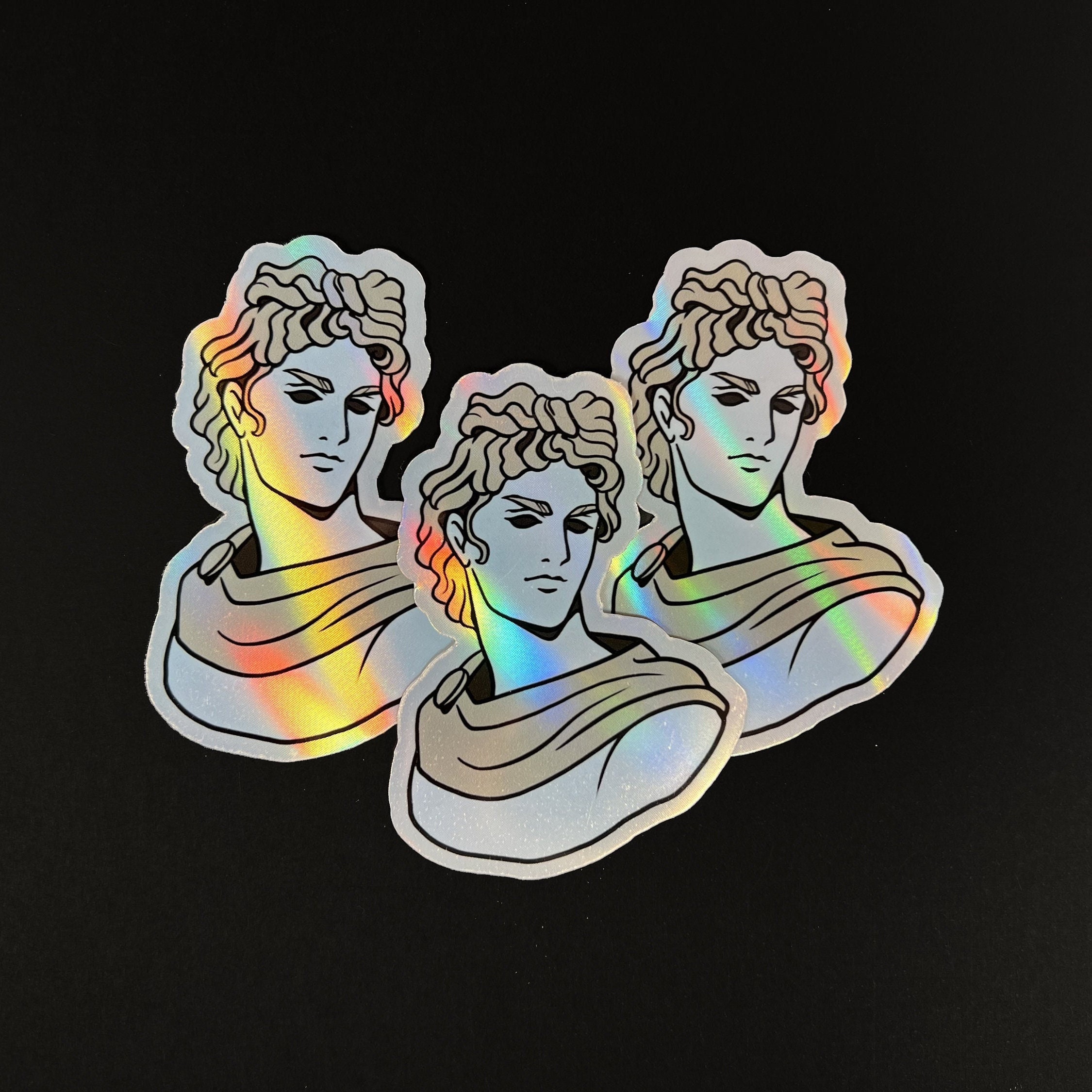 Greek God Apollo Bust Vinyl Sticker, Greek Mythology Stickers 