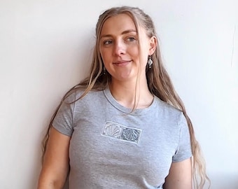 Embroidered Strawberry Ladybug Women’s Baby Tee – Cottagecorecore Cotton T-Shirt