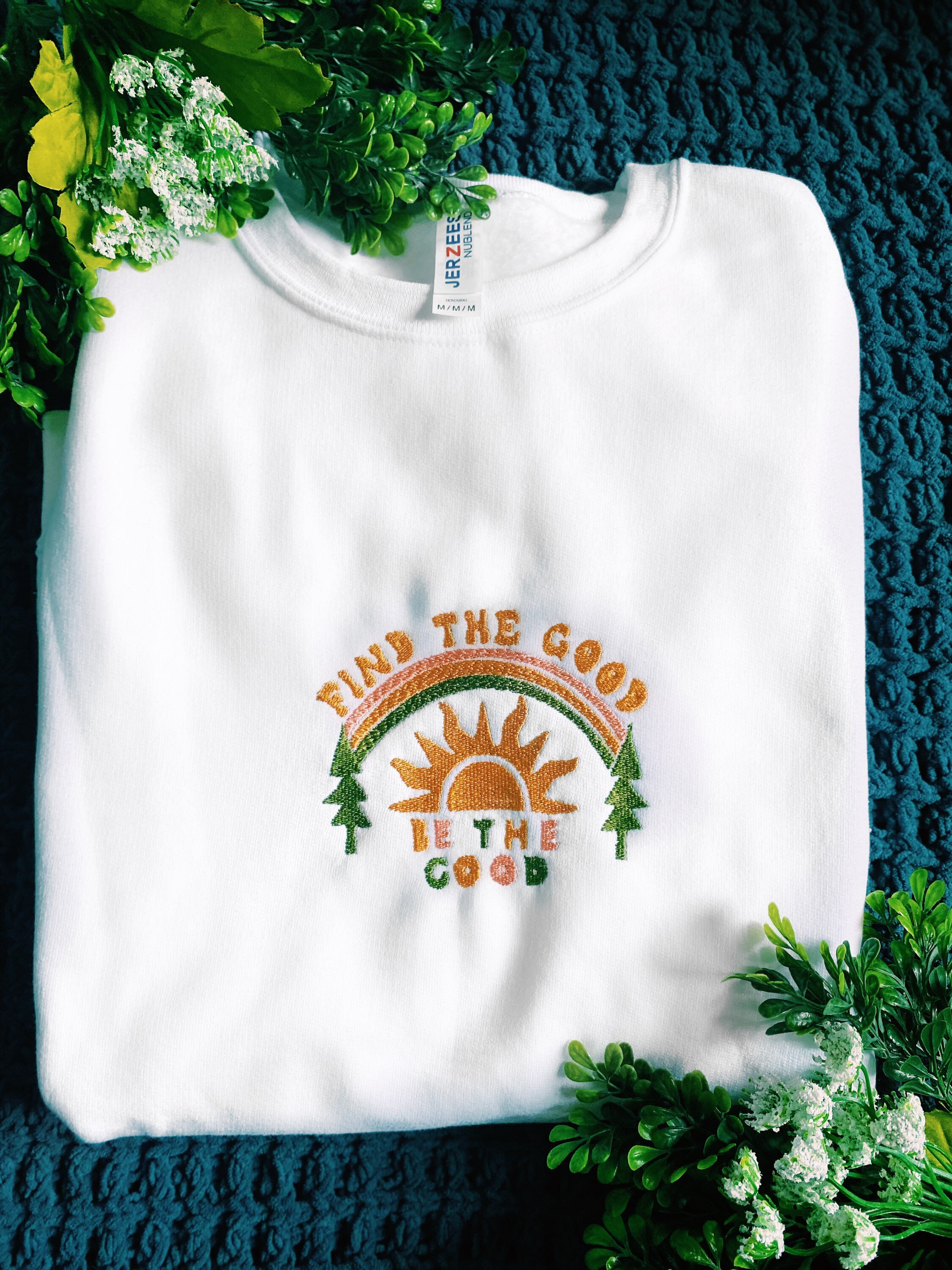 Embroidered Crewneck Embroidered Fleece Pullover Custom Etsy