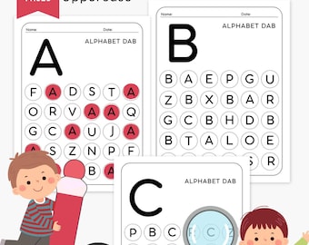 Alphabet Dab It Worksheets | Uppercase A–Z Dot Marker Activities | 26 Pages PDF + PNG Bundle | Preschool, Kindergarten, Homeschool Printable