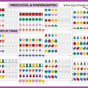 Pattern To Repeat Cards Worksheet.pdf Pattern Worksheets | Repeat the Pattern Worksheets Pack | Preschool ...