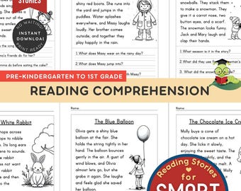 Leseverstehen Arbeitsblatt Aktivität für Klasse 1 & 2, Leseübung, ELA Arbeitsblätter, ESL Lesen, Klassenzimmer Arbeitsblätter, Print and Go