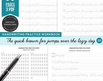 Übungsblatt für kursive Handschrift, Kalligraphie, Übung zur Verfolgung der kursiven Handschrift, ABC, Wörter, Sätze, grundlegende englische Phrasen