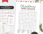 Printable Christmas Word Search Game, Holiday Activity, Fun Holiday Game, Party Printables, Classroom, Family, Office Christmas Party Games