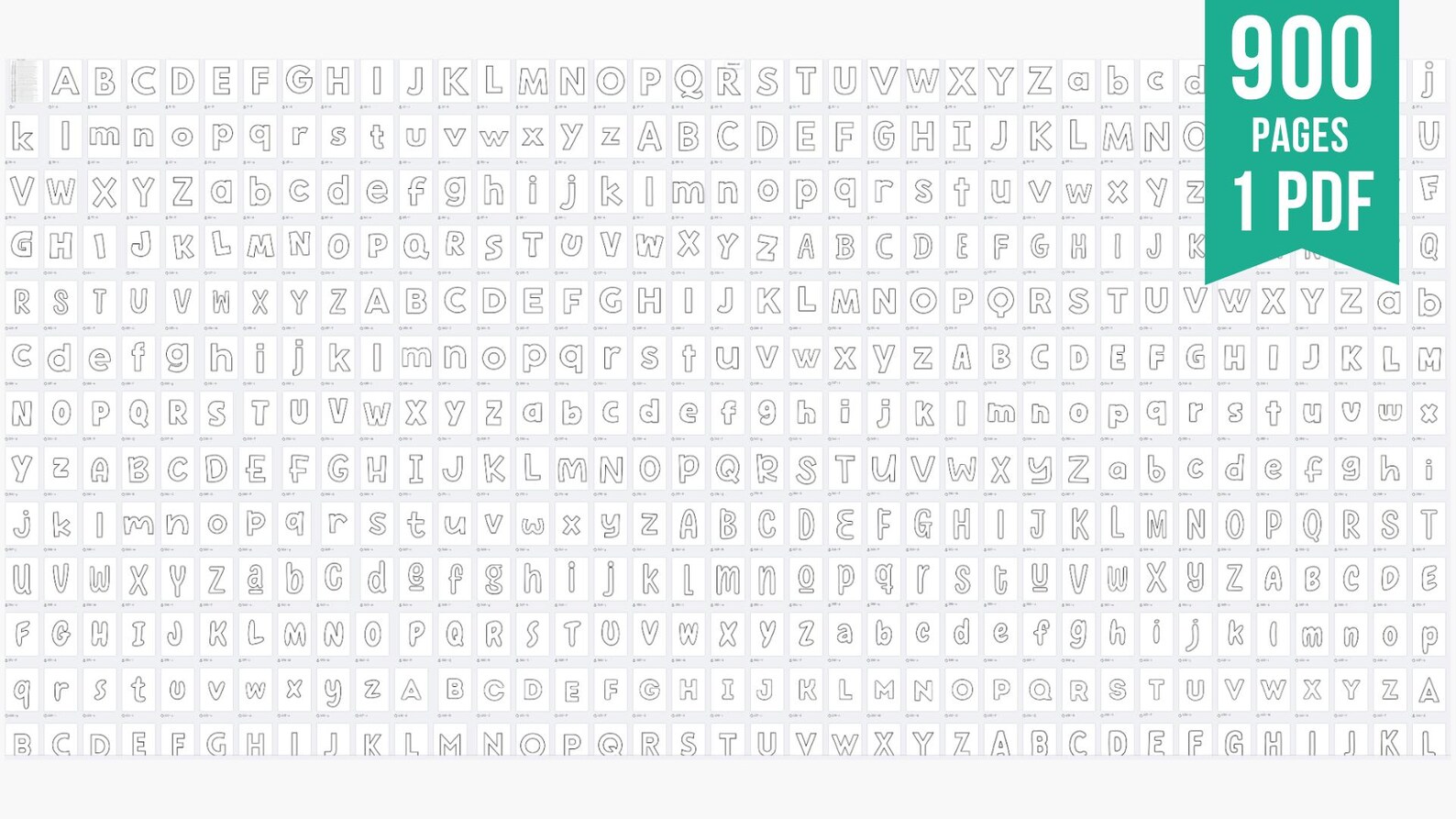 Large Printable Alphabet Letters for Classroom Decor | 900+ Pages ...