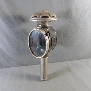Antique French carriage lantern in tinplate and shock absorber 19th century