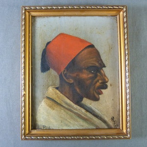 Retrato de Zubeir Pasha (1830-1913), gobernador de Sudán, óleo sobre madera fechado en 1888 firmado PC
