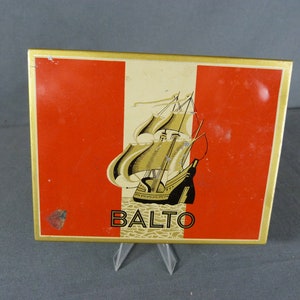 Portasigarette vuoto in metallo: "BALTO" 50 sigarette, Ad Litho Tin Box