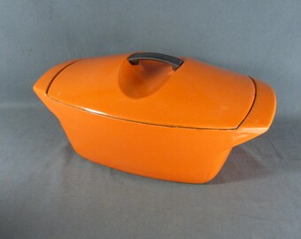 COCOTTE LE CREUSET 45 Raymond Loewy Année 70 orange