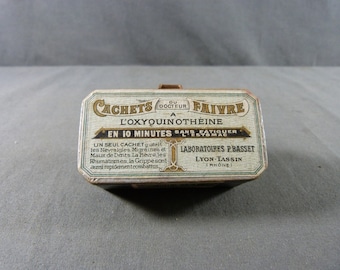 Ancienne boîte publicitaire, Cachets du Docteur Faivre dans boîte Carton