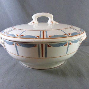 Large Art Deco earthenware soup tureen from LONGWY Model &quot;729&quot; ca.1930