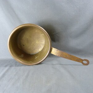 Antique French Copper Pot Saucepan Handmade Rustic Style Ø 8&quot;