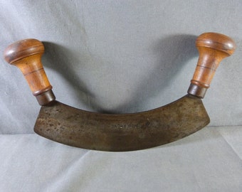 Antique French Herb Chopper, Hachoir, Mezzaluna Brand Peugeot Frères