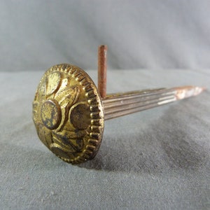 Antique French curtain tie back bracket Gilded Brass Art Deco