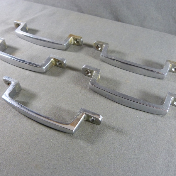 Five Drawer Pulls chromed metal Cabinet Handles modern style