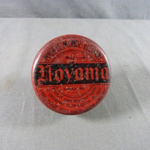 Oude metalen reclamedoos, NOYAMA, leerpoets, doos leeg verkocht