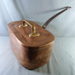Massive French copper dauber, Tinned pot, 19th century