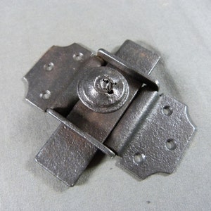 French Vintage wrought iron Door Latch Lock Bolt Country Rustic farmhouse decor