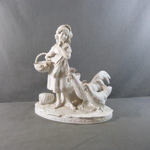 Antique Rauenstein German Porcelain Figurine, 19th Century Thuringia Model R 1762, Collectible Hand Painted German Statuette - As Is