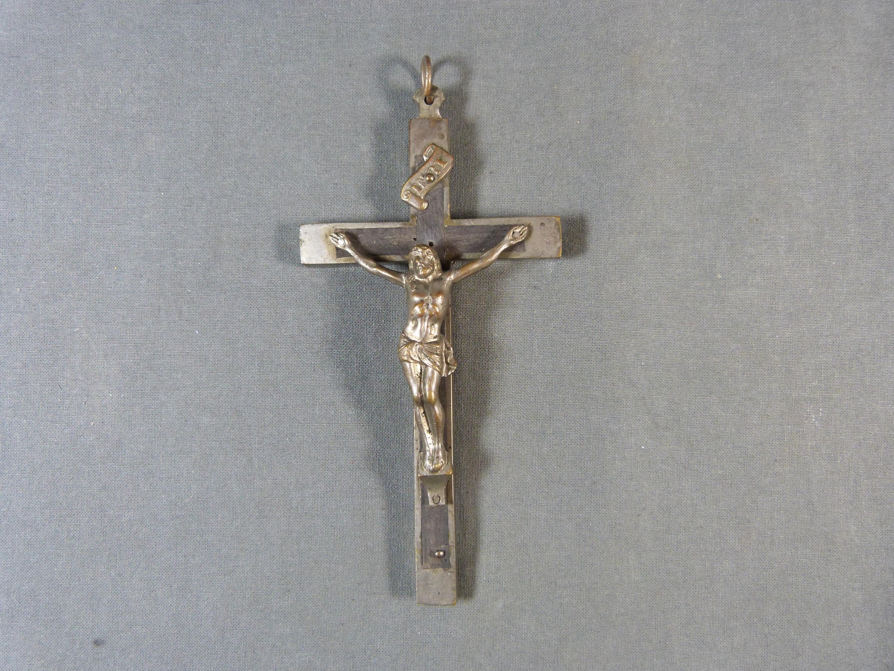 Pendentif Ancien En Métal Blanc - Style Religieux - XXe Siècle - Occasion
