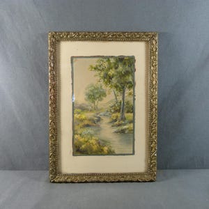 Reproduction Aquarelle Encadrée - Fleurs Et Jardin - Cadre Bois 82x64cm