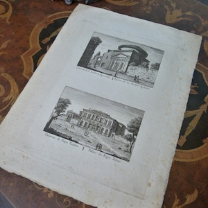 Incisione di Giuseppe Vasi, XVIII secolo, Chiesa di Sant'Andrea Apostolo e Palazzo di Papa Giulio