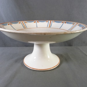 Art Deco earthenware compotier from LONGWY Model &quot;729&quot; ca.1930, Dish on foot