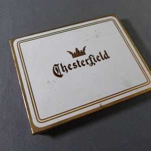 CHESTERFIELD Portasigarette in metallo da 50 sigarette anni '60