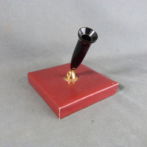 Französischer Vintage 1950er Leder Stifthalter LE TANNEUR Französische Lederwaren