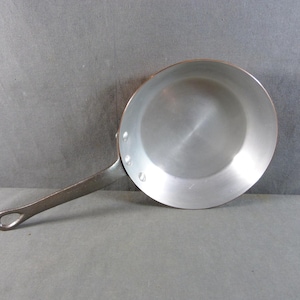 Small French VILLEDIEU tinned copper frying egg pan