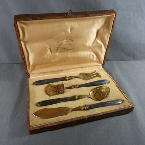 SERVICE À HORS D'œuvre Mignardises Argent Massif Ancien EUR 95,50
