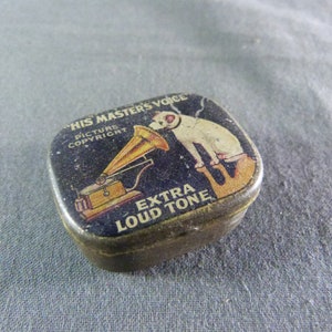 Old metal advertising box, Gramophone Needles, Gramophone Company, Box sold empty!