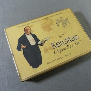 KENSITAS Portasigarette vuoto in metallo da 50 sigarette Flat cinquanta