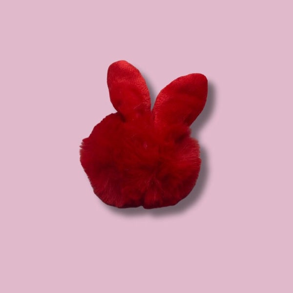 Cute keychain | red | keychains | fluffy | fur | gift | handmade | Accessories | accessory | rabbit | bunny | holiday | gift