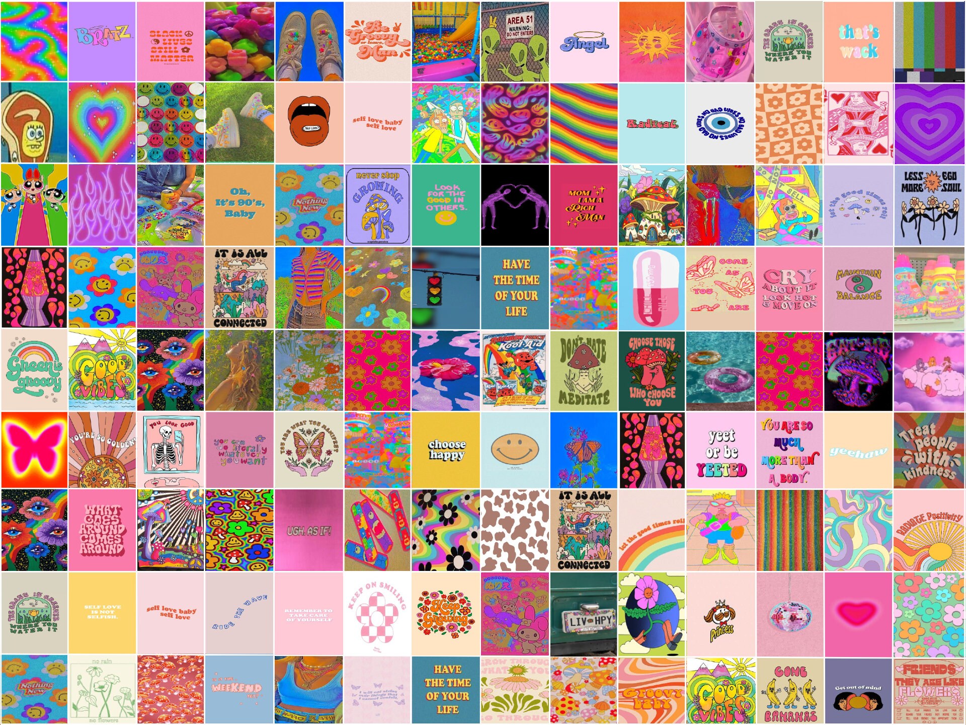 Indie Aesthetic Prints Room Decor Photo Wall Collage Etsy