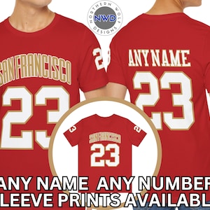 Custom San Francisco Football T-Shirt, Customizable-Any Name, AnyNumber, Team Logo, Custom San Francisco Football Sweatshirt And Hoodie
