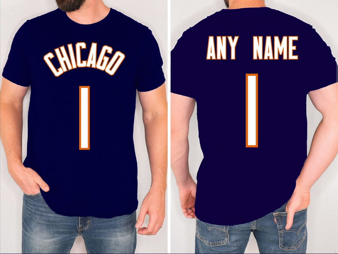 Custom Chicago Football Jersey Style Tshirt, Personalized Unisex