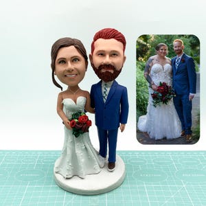 Custom couple bobbleheads,personalized happy couple bobbleheads, personalized custom bobbleheads, birthday gifts,wedding cake toppers