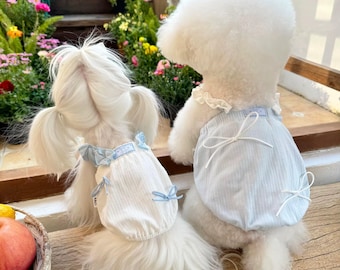 2025 New Spring/Summer Pet Clothes Dog/Cat Bow Vest
