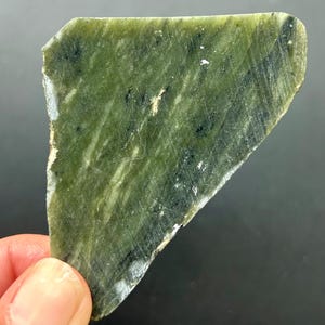 Jade Stone Lapidary Slab, 8mm Thick, Rough Stone, Cabochon Slab, Nephrite Jade, Wyoming Jade, Raw Stone, Jade, 49g