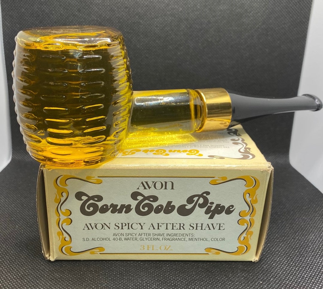 Vintage Avon Corn Cob Pipe After Shave Full With Box Etsy