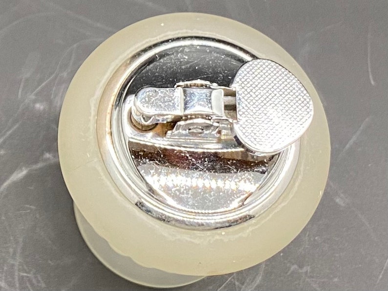 Vintage Frosted Glass Table Top Lighter Etsy